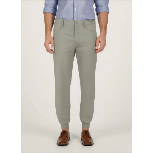 LAPG Men's Beige Chino Pants 40X30 Pockets Straight Leg Preppy Academia Casual - Picture 1 of 16